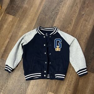 GAP Dark Blue and White Fleece Jacket
